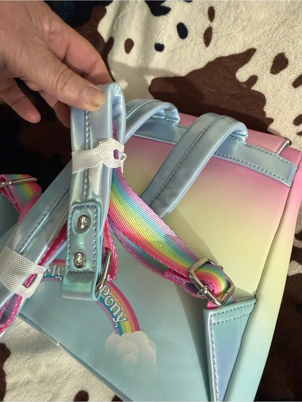 Loungefly Pink Pastel Rainbow My Little Pony Cloud Backpack
